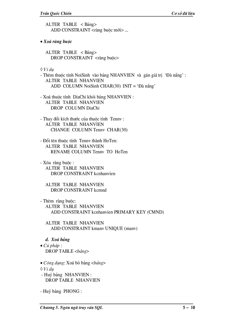 image for page Ngôn ngữ truy vấn SQL