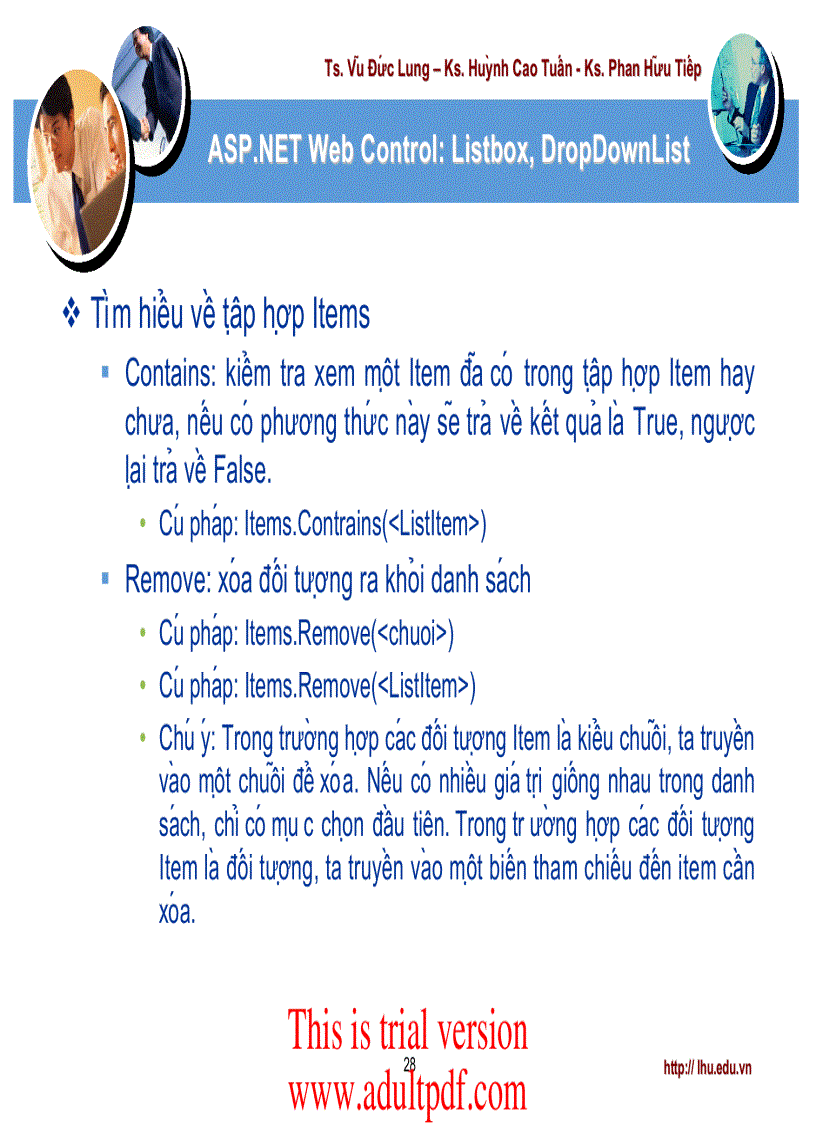 image for page ASP NET Web Control Listbox DropDownList