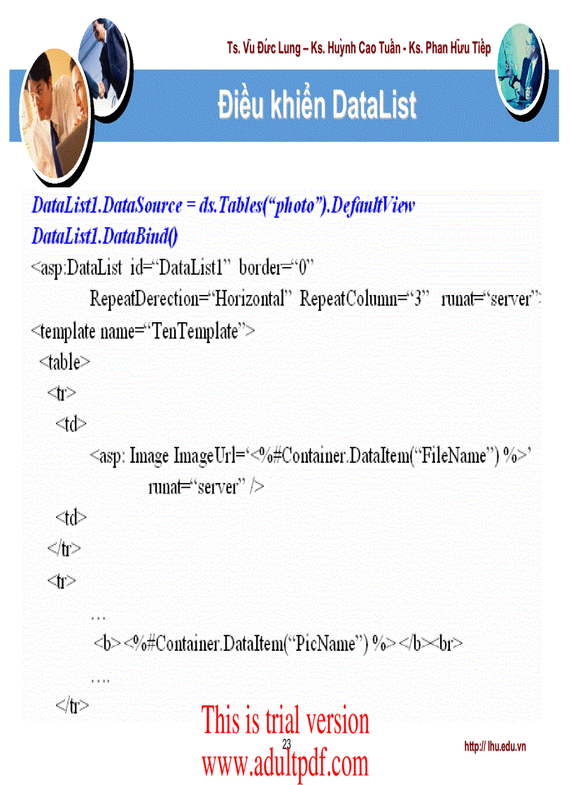 image for page Điều khiển DataList