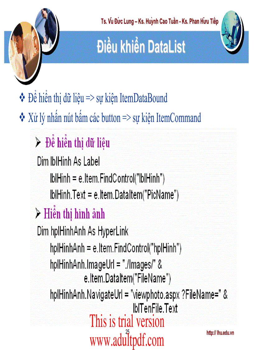 image for page Điều khiển DataList