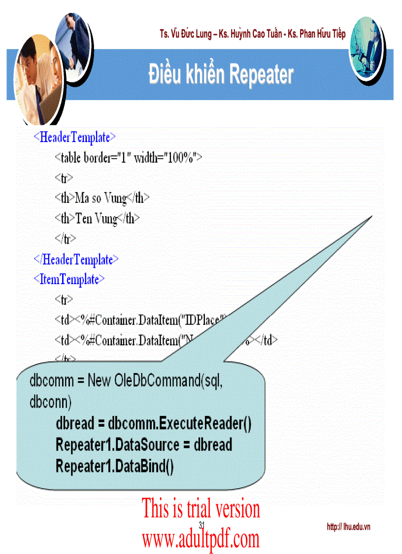 image for page Điều khiển DataList