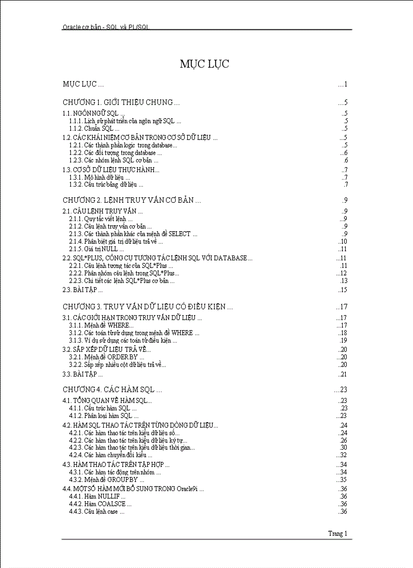image for page SQL và PL SQL Cơ bản 1