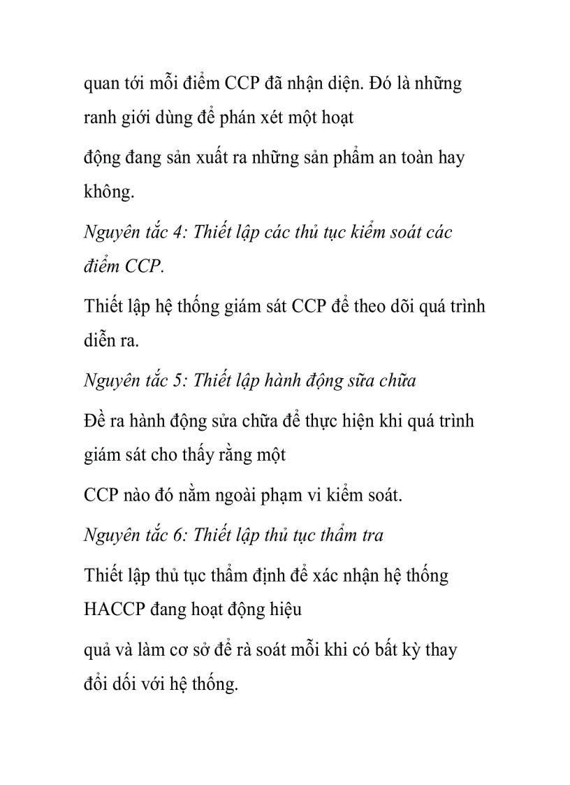 image for page Các nguyên tắc cơ bản của HACCP
