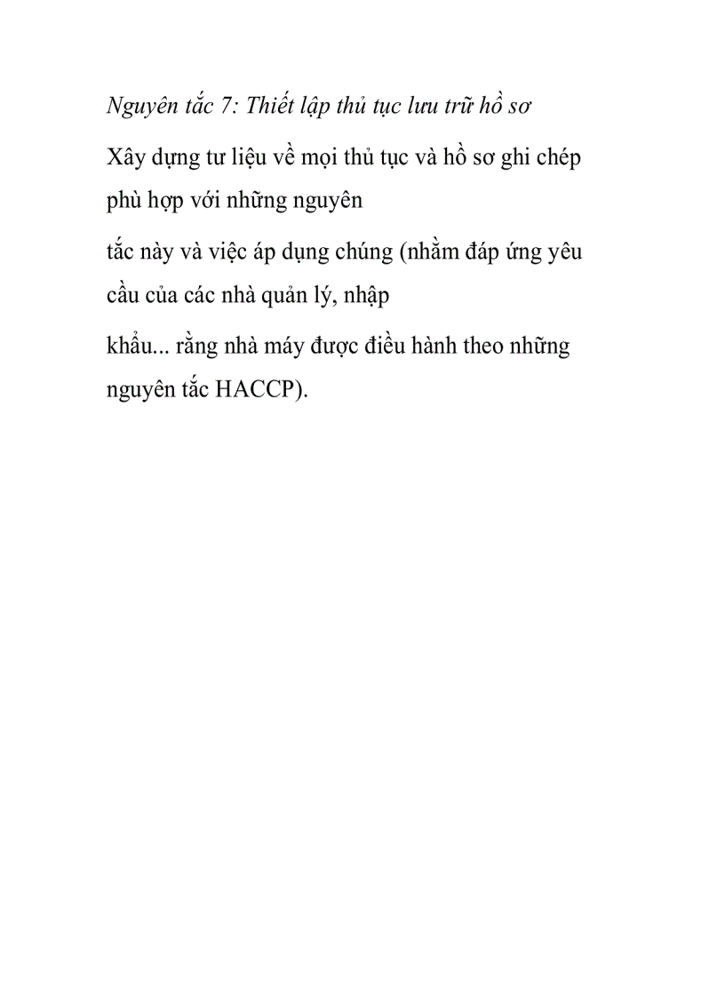 image for page Các nguyên tắc cơ bản của HACCP