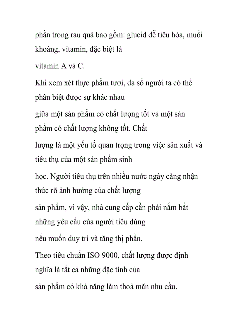 Chất lượng nông sản thực phẩm