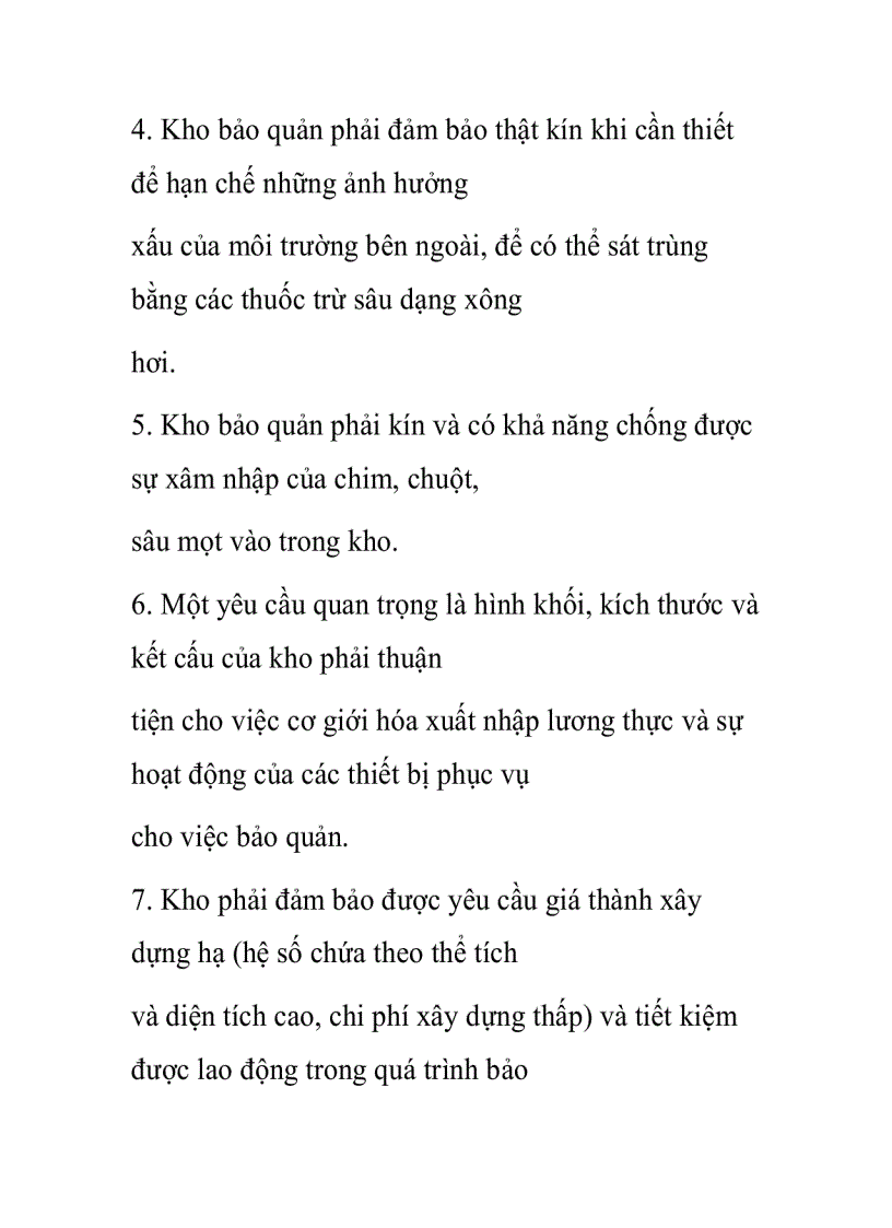 image for page Yêu cầu đối với kho nông nghiệp