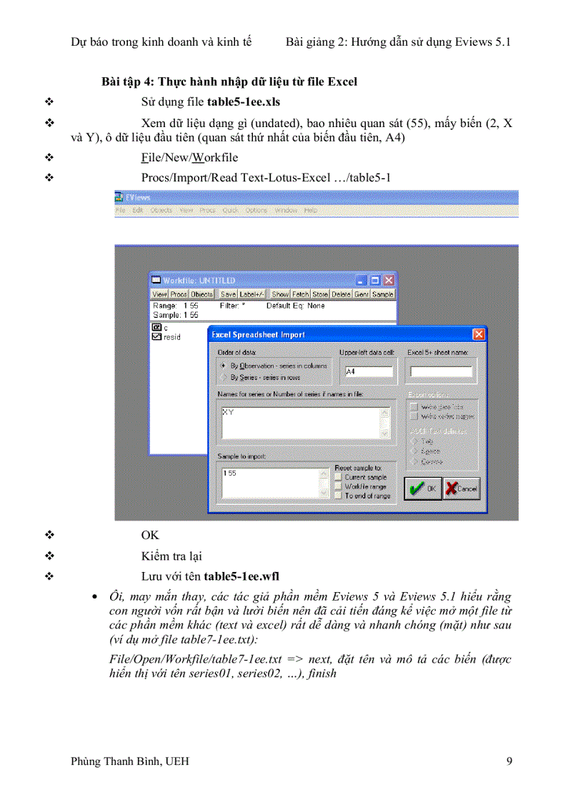 image for page Hướng dẫn sử dụng eviews 5 1