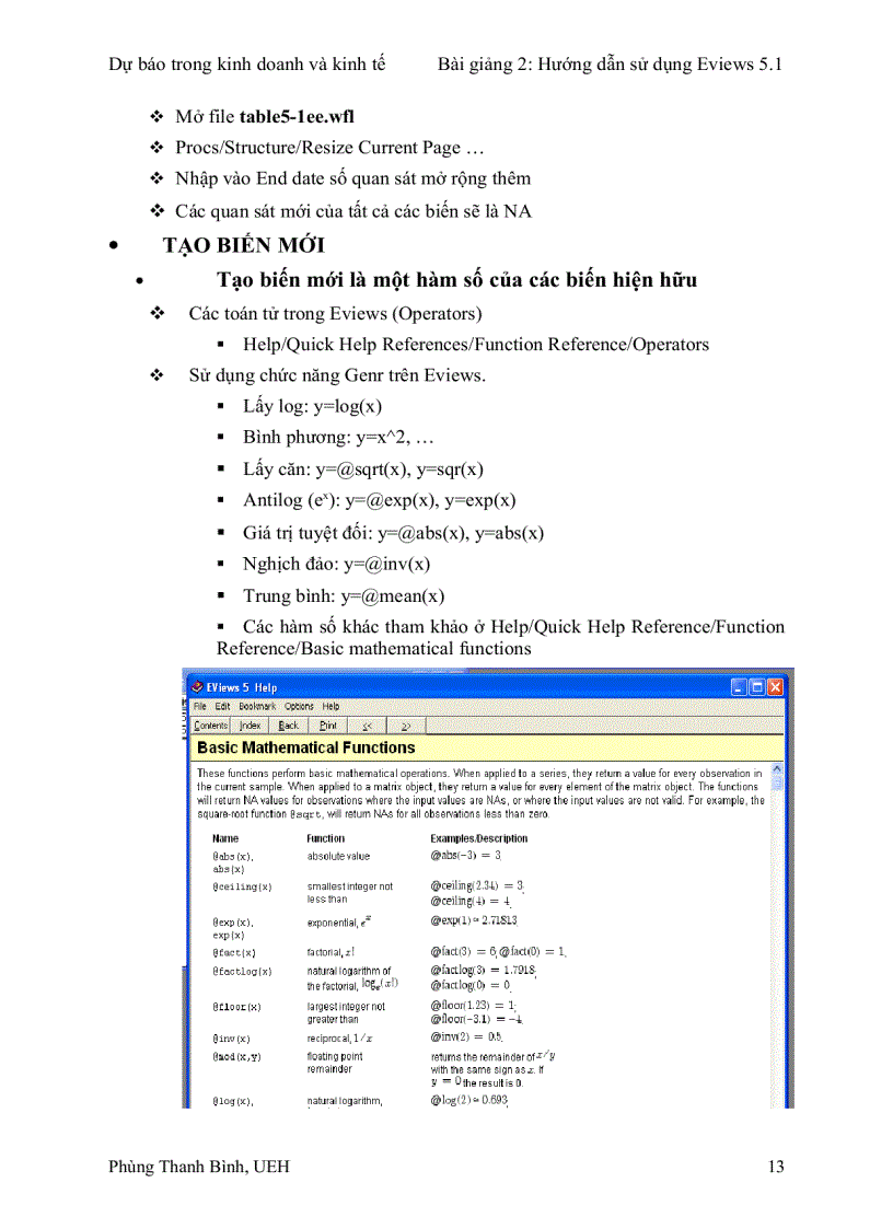 image for page Hướng dẫn sử dụng eviews 5 1