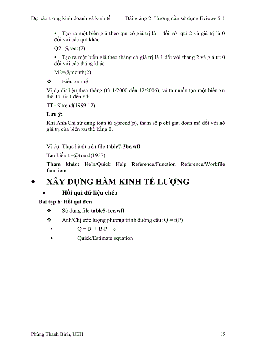 image for page Hướng dẫn sử dụng eviews 5 1