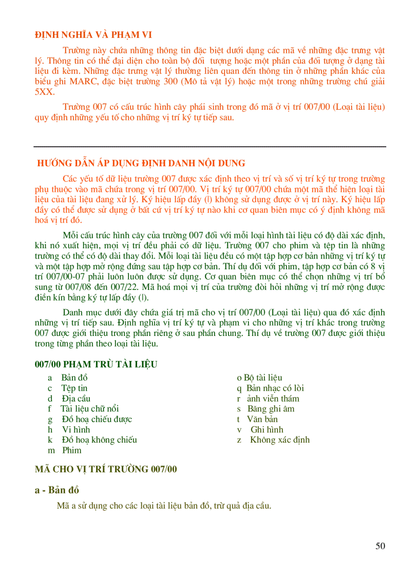 image for page Các mã cho vị trí 006 00