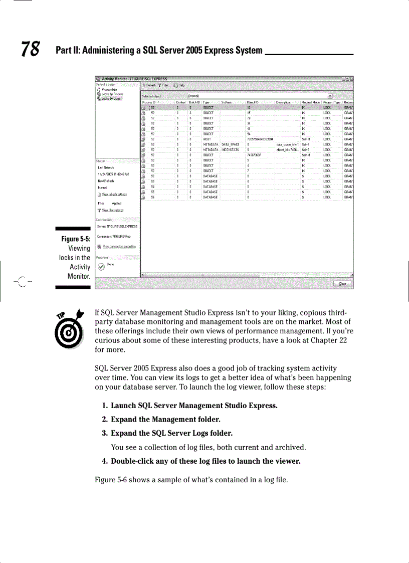 image for page Administering a SQL Server 2005 Express System