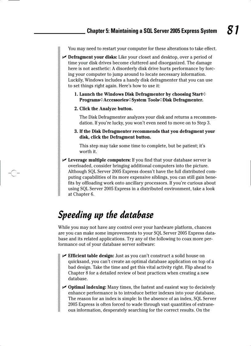 image for page Administering a SQL Server 2005 Express System