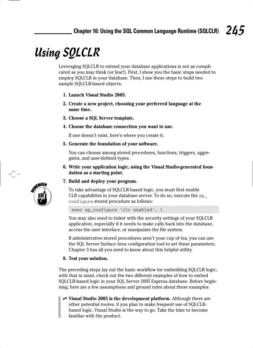 image for page Putting the Tools to Work Programming with SQL Server 2005 Express