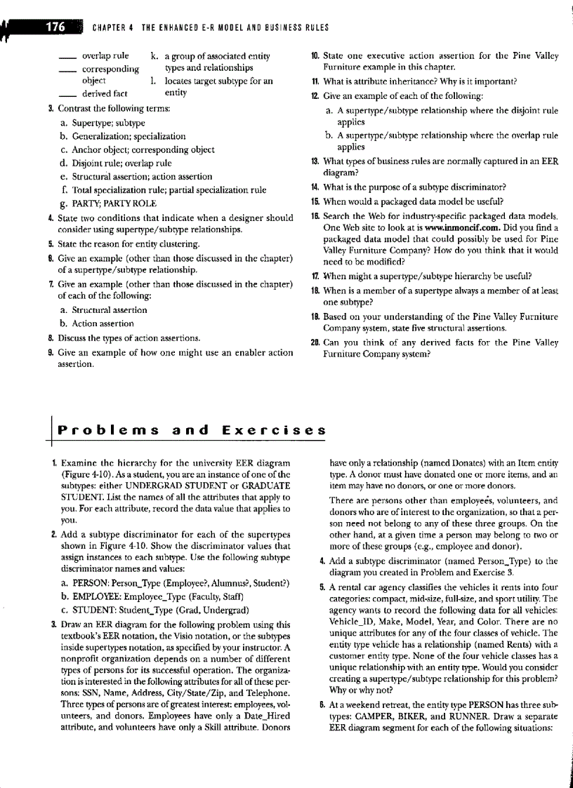 image for page The endanced e r model and business rules