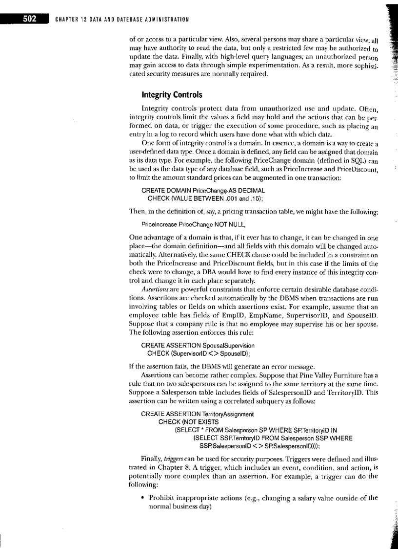 image for page Data and database administration