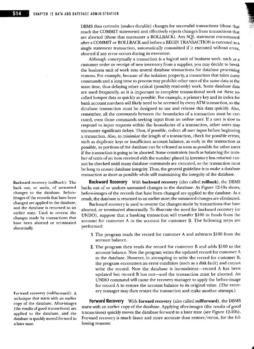 image for page Data and database administration