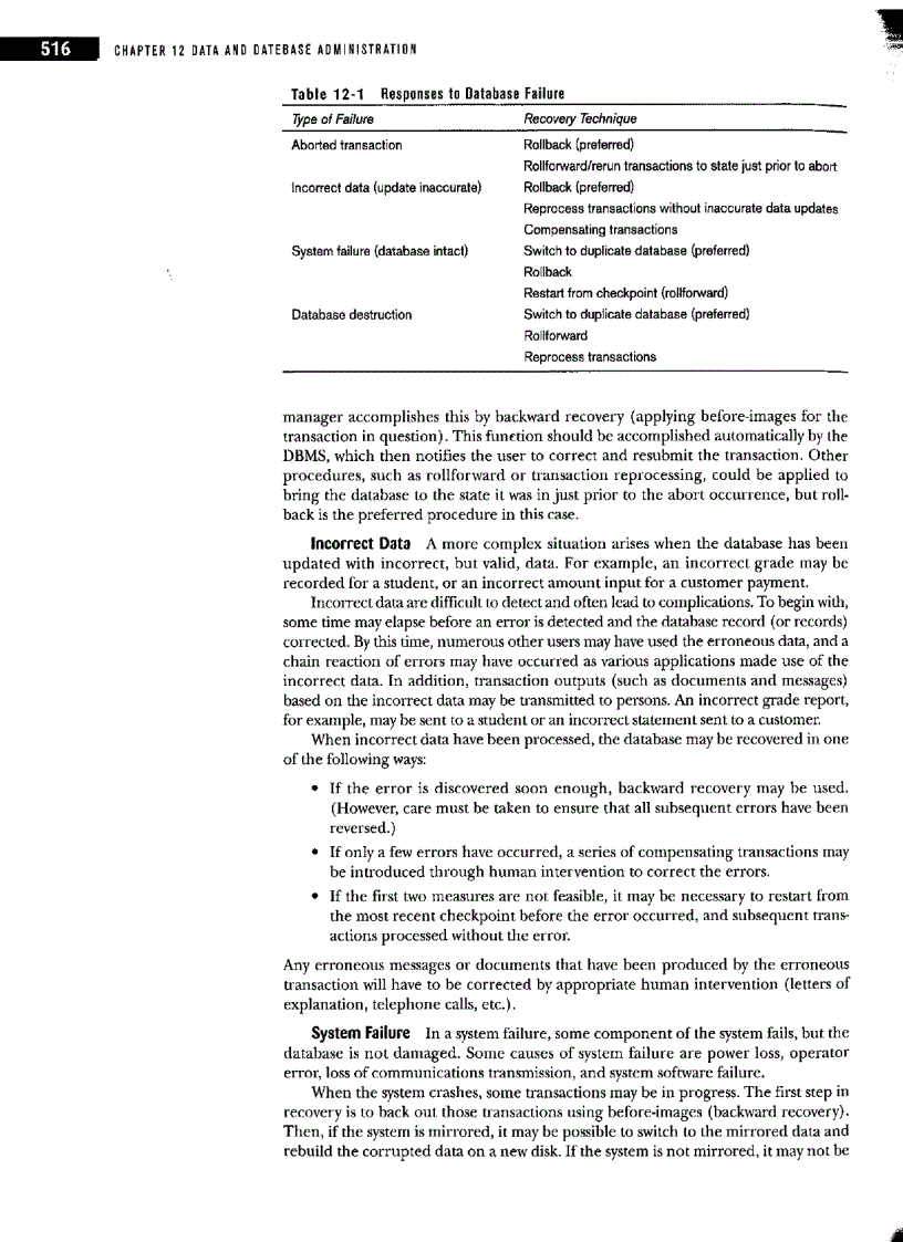 image for page Data and database administration