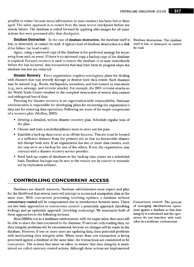 image for page Data and database administration