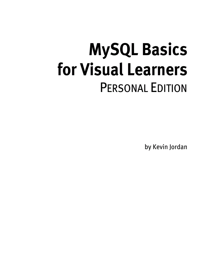 image for page MySQL Basics for Visual Learners