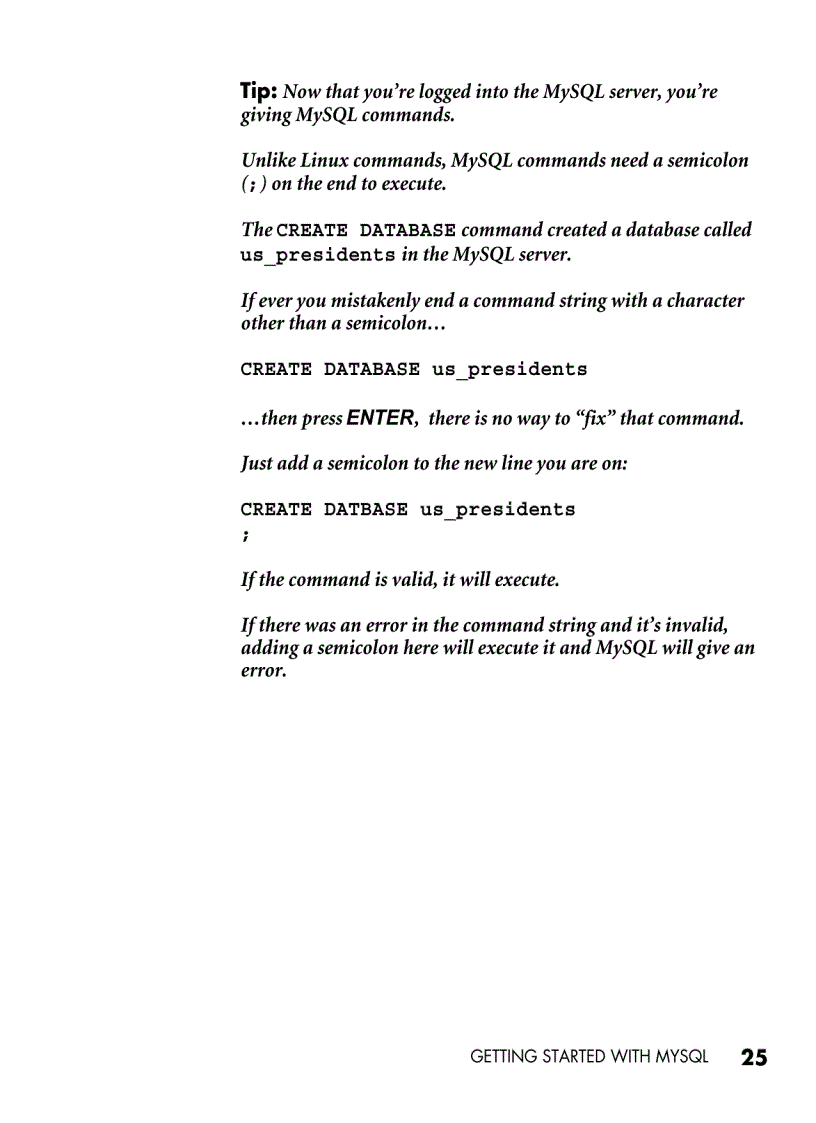 image for page Getting started with mysql