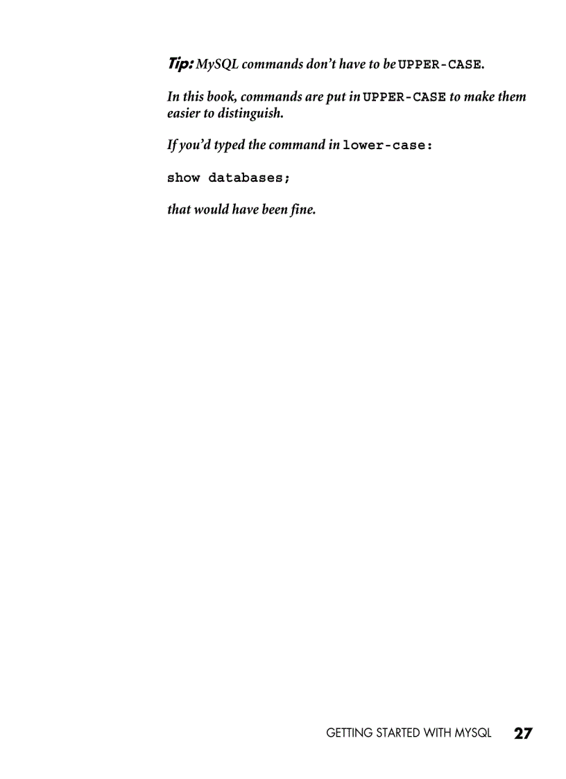 image for page Getting started with mysql