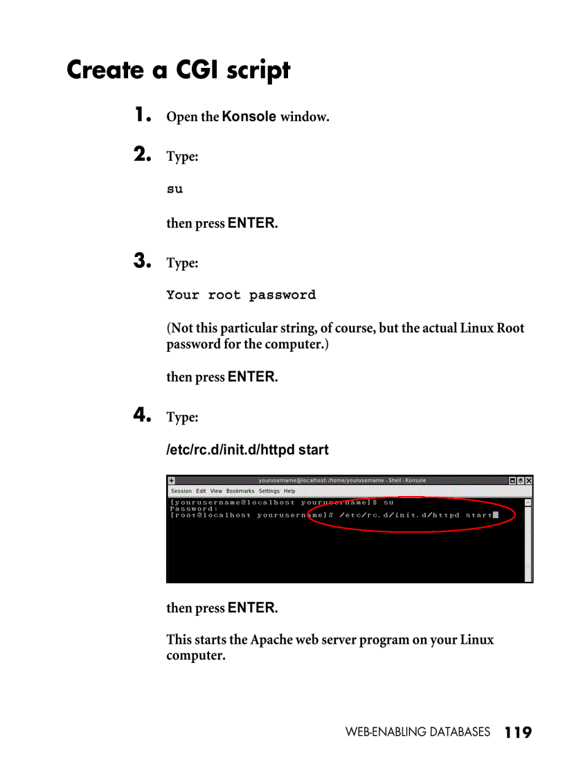 image for page Web enabling databases