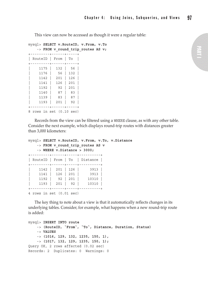 image for page U s i n g J o i n s S u b q u e r i e s a n d V i e w s