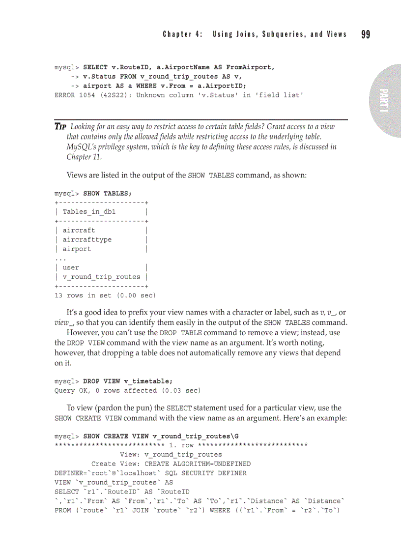 image for page U s i n g J o i n s S u b q u e r i e s a n d V i e w s