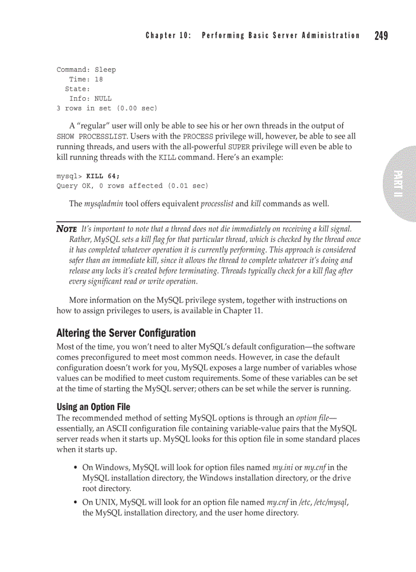 image for page Performing Basic Server Administration