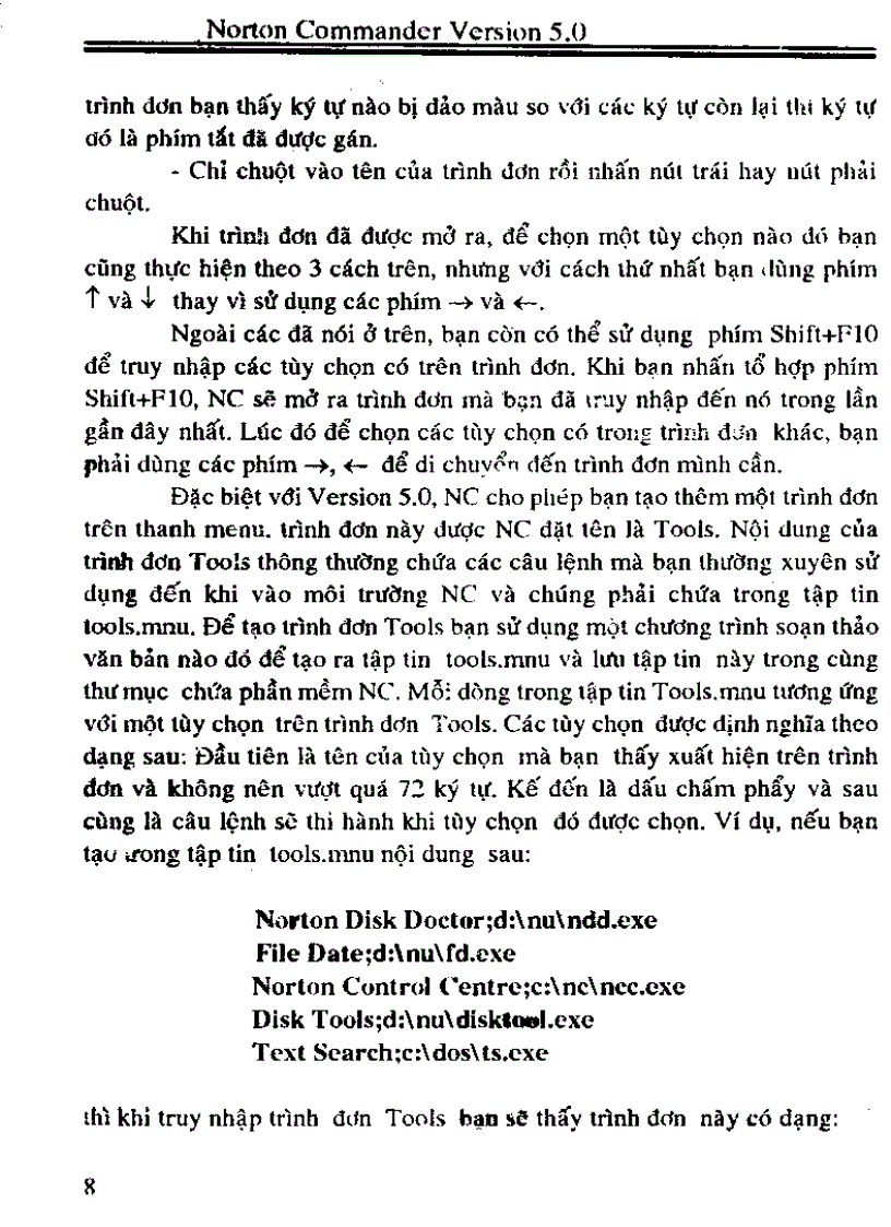 image for page Norton commander version 5 0