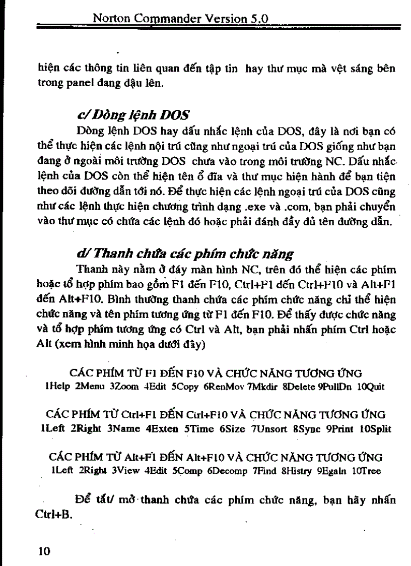 image for page Norton commander version 5 0