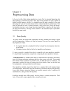 Preprocessing Data