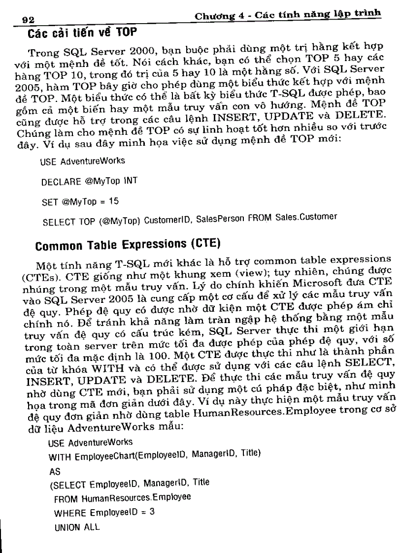 image for page Các tính năng lập trình