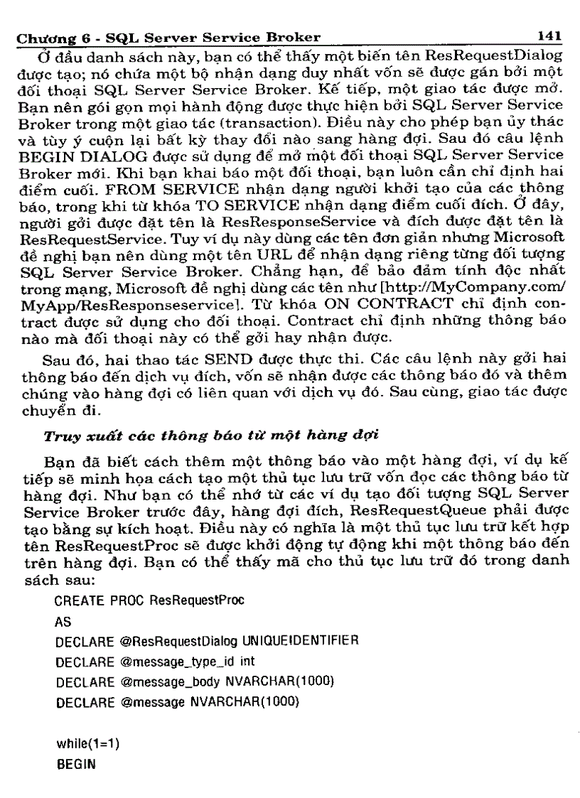 image for page SQL server service broker