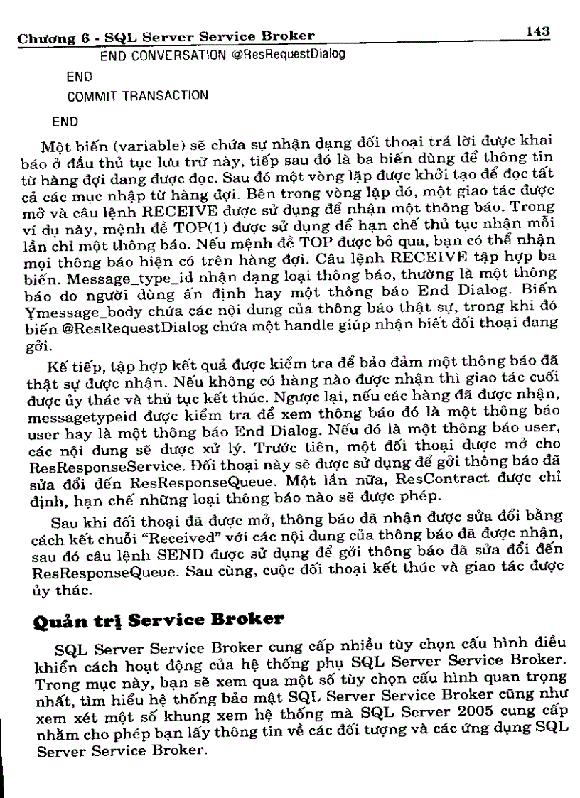 image for page SQL server service broker