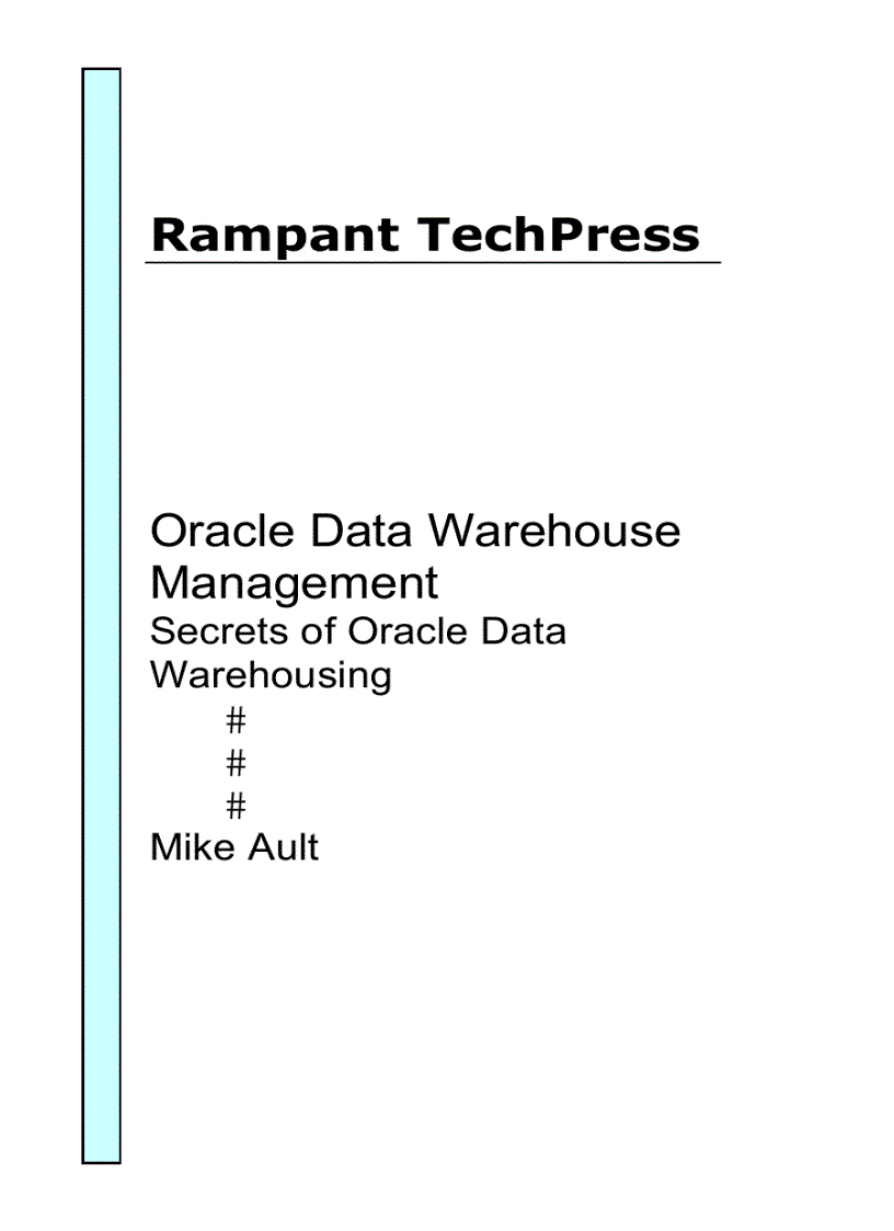 image for page Oracle Data Warehouse Management Secrets of Oracle Data Warehousing