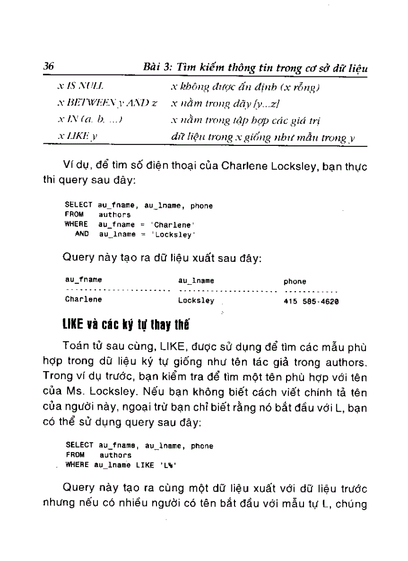 image for page Tìm kiếm thông tin trong cơ sở dữ liệu