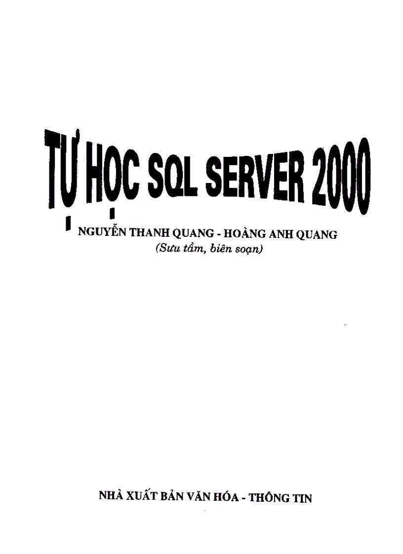 image for page Tự học SQL server 2000