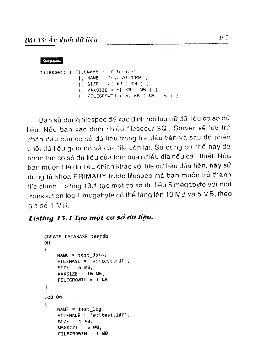 image for page Ấn định dữ liệu