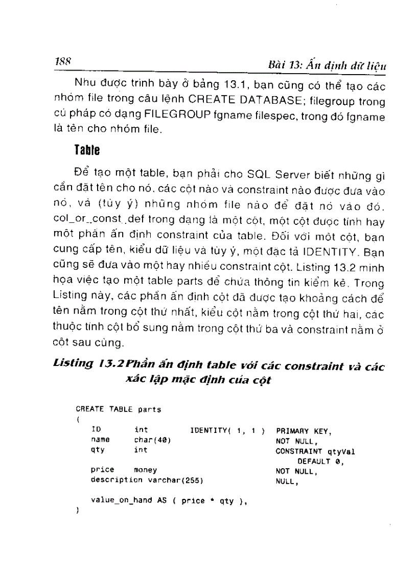 image for page Ấn định dữ liệu