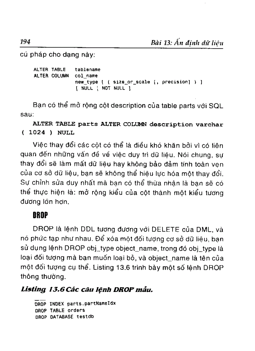 image for page Ấn định dữ liệu