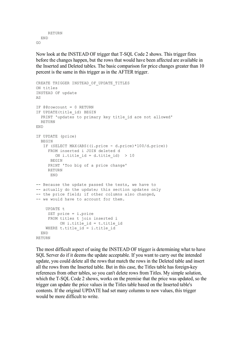 image for page Types of Triggers