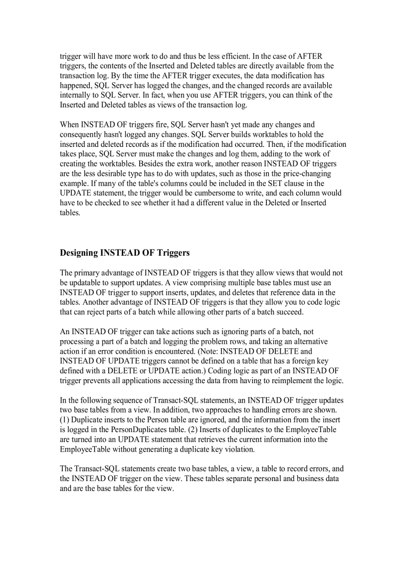 image for page Types of Triggers