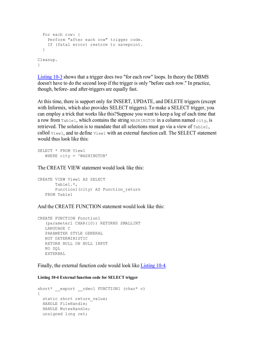 image for page Types of Triggers