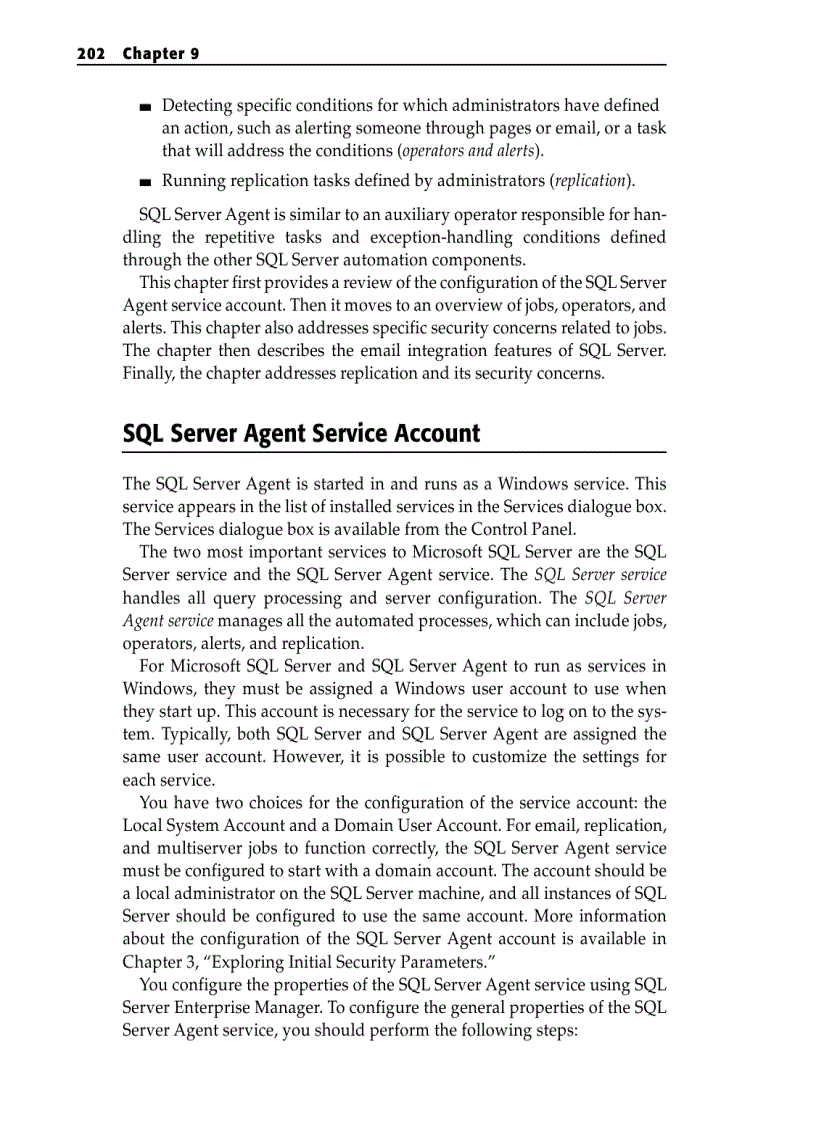 image for page Introducing the SQL Server Agent Service