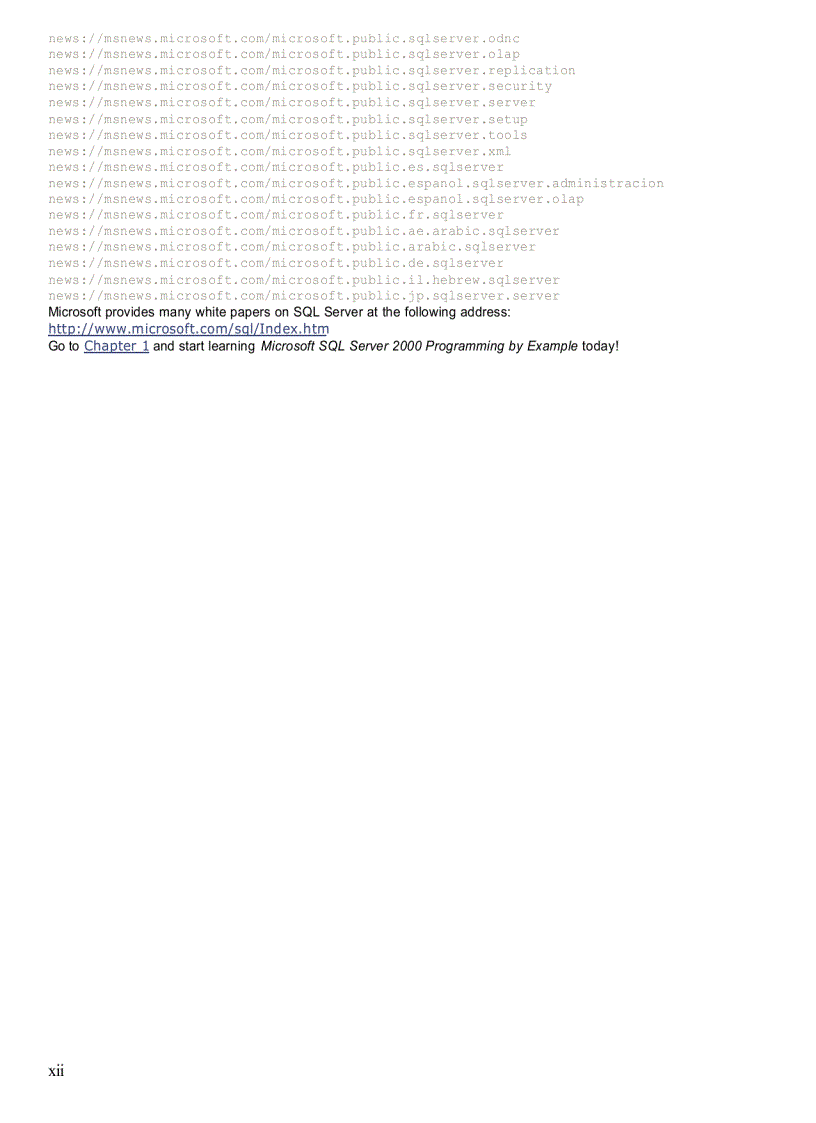 image for page Microsoft SQL Server 2000 Programming by Example