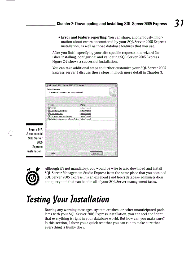 image for page Welcome to SQL Server 2005 Express