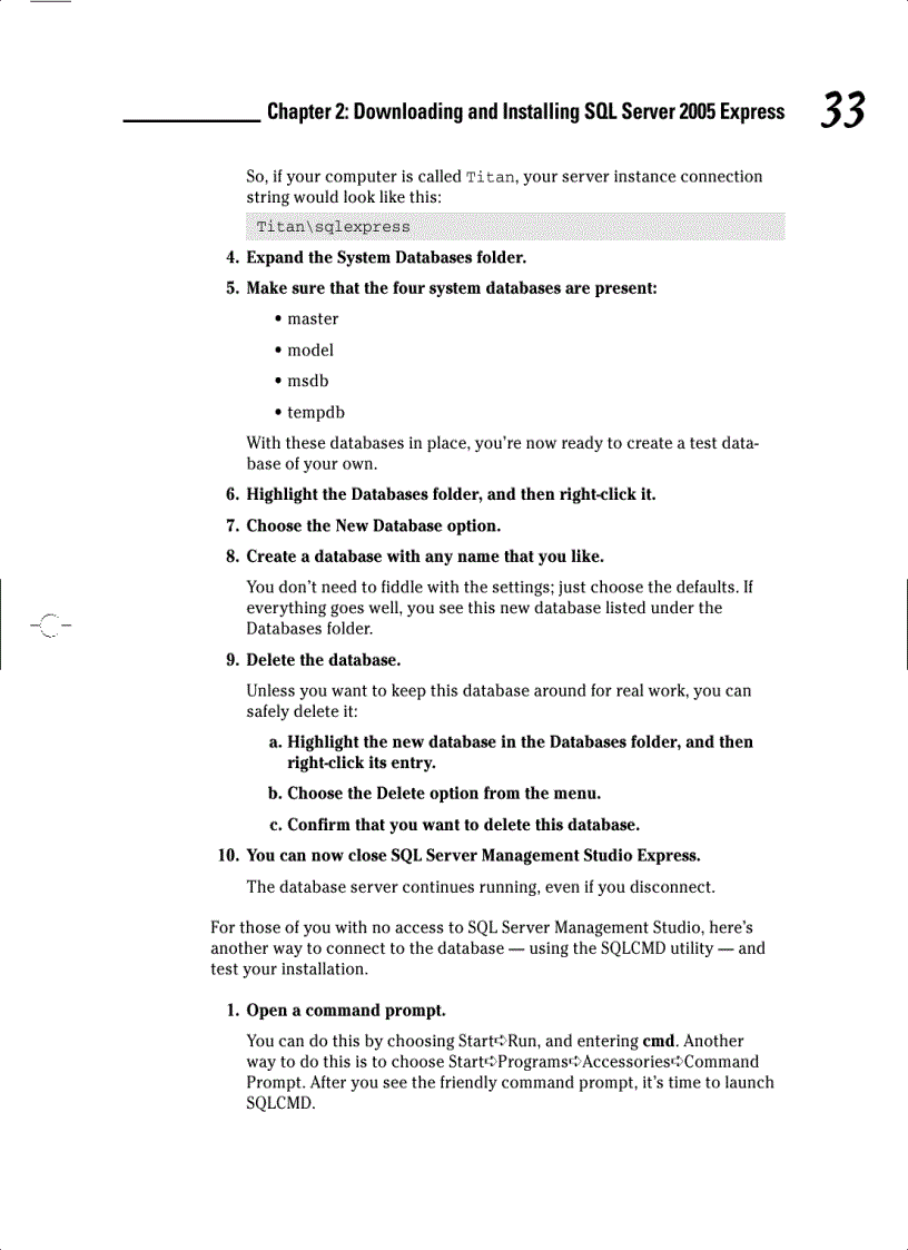 image for page Welcome to SQL Server 2005 Express