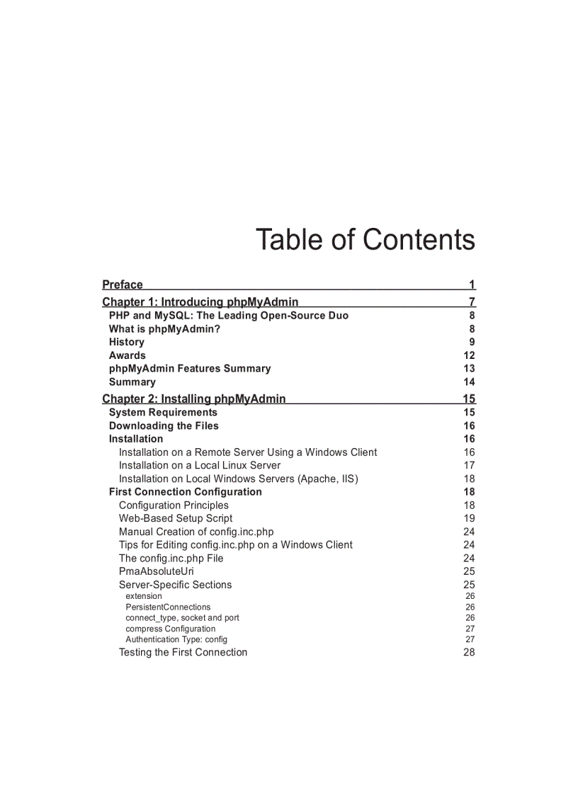 image for page Mastering phpMyAdmin 2 8 for Effective MySQL Management
