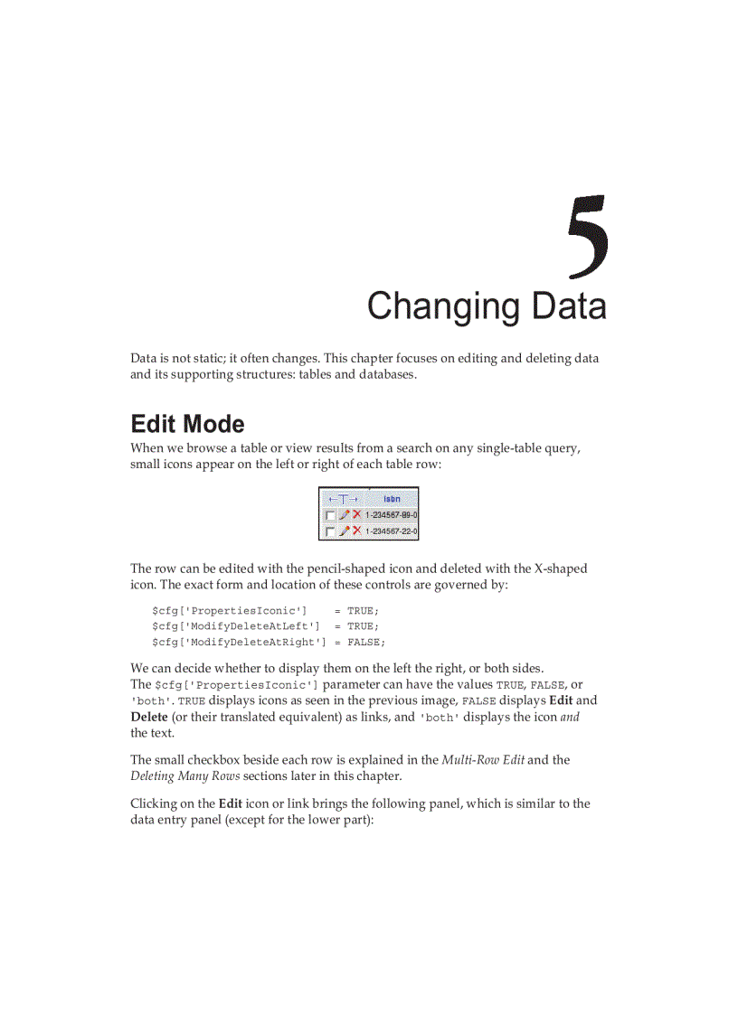 Changing Data